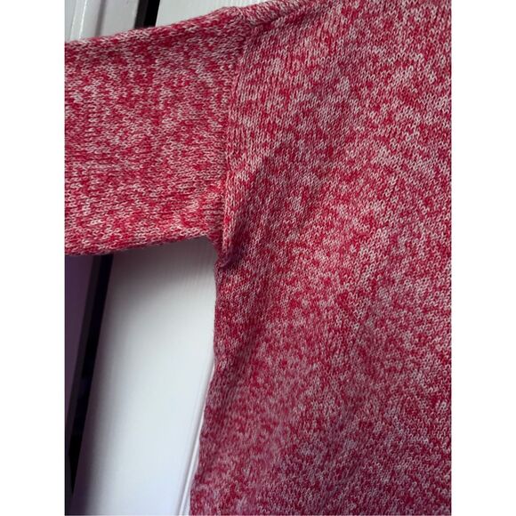 Abercrombie & Fitch Cardigan Sweater XS Women's Pink White Crew Heather Spring - Picture 2 of 5